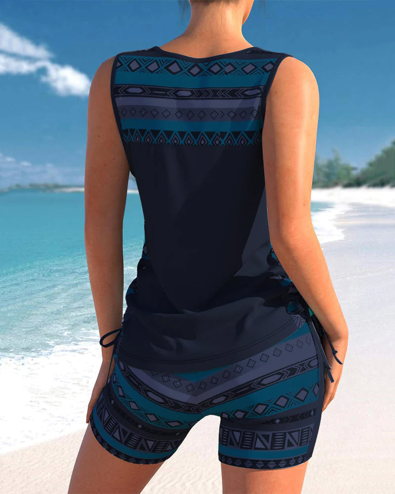Stylish two-piece swimwear offering practical coverage and everyday comfort
