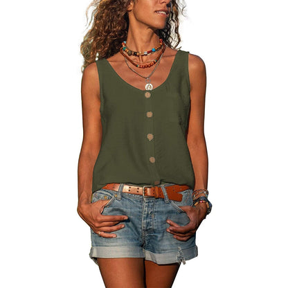 Blisse tank top with a comfortable and flattering feminine silhouette - dark green