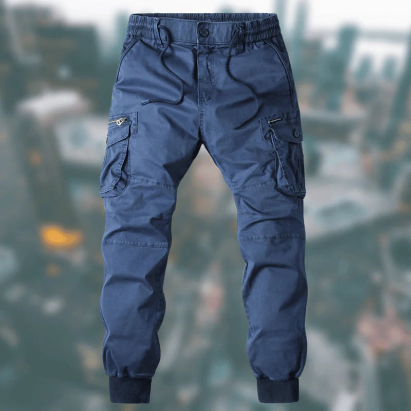 Troy Men's Cargo Pants – Casual Comfort with Multiple Pockets & Adjustable Waist