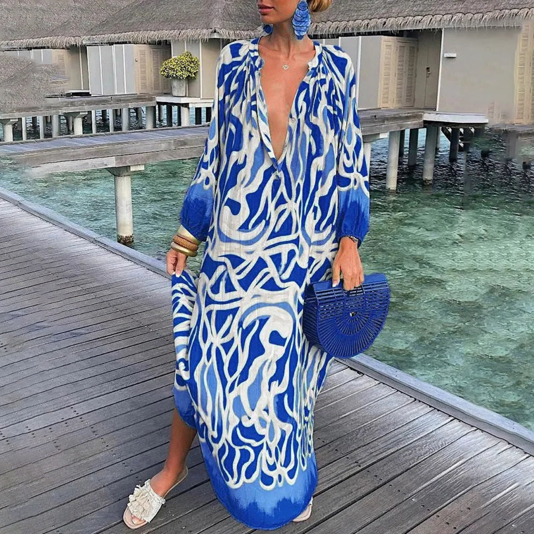 Paulette Robe Longue Femme – Style Bohème Maxi Léger Idéal pour la Plage et l'Été