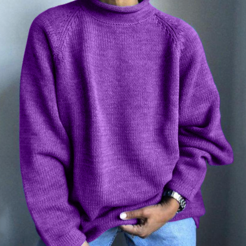Bobby comfortable men's sweater for everyday wear-purple