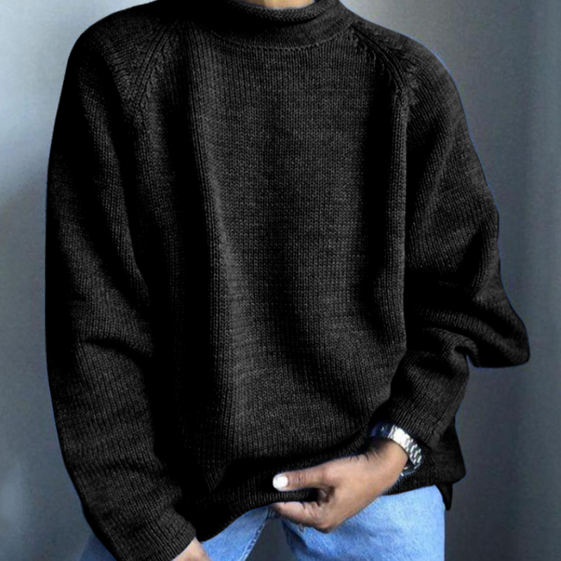 Modern Bobby men's knit sweater-black