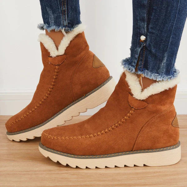 Hyacinth Bottines Femme d’Hiver – Bottines à Enfiler Doublées en Fausse Fourrure avec Semelle Antidérapante Durable