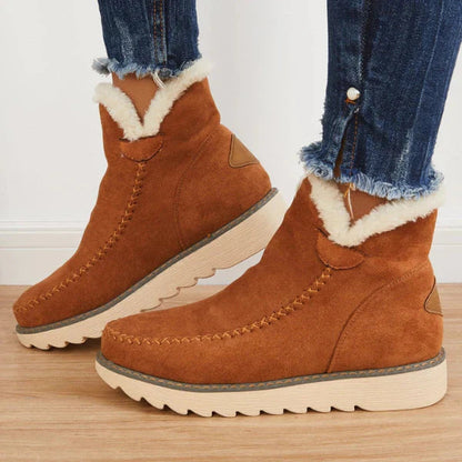 Paisley Bottines Femme – Chaudes Bottines à Enfiler avec Doublure Fausse Fourrure & Semelle Durable