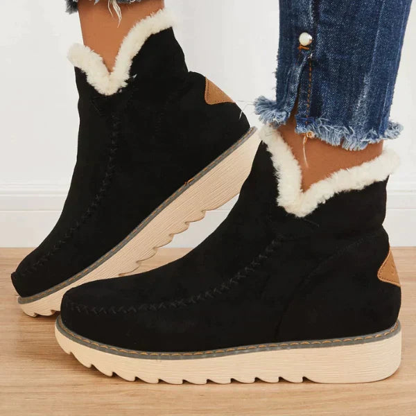 Hyacinth Bottines Femme d’Hiver – Bottines à Enfiler Doublées en Fausse Fourrure avec Semelle Antidérapante Durable
