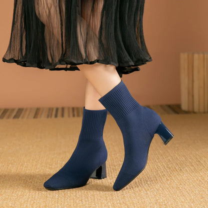 Adele Bottes Femme – Bottes Tricotées Élégantes & Confortables pour Look Chic au Quotidien