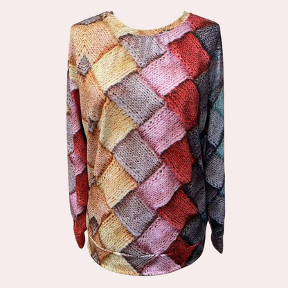 Karina Pull Femme – Pull en Maille Coloré, Style Décontracté & Confort Tendance