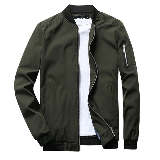 Tyler Veste Zippée pour Homme – Coupe droite avec poche sur la manche et poignets côtelés