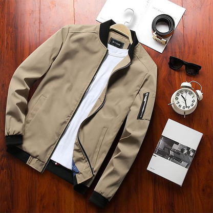 Tyler Veste Zippée pour Homme – Coupe droite avec poche sur la manche et poignets côtelés