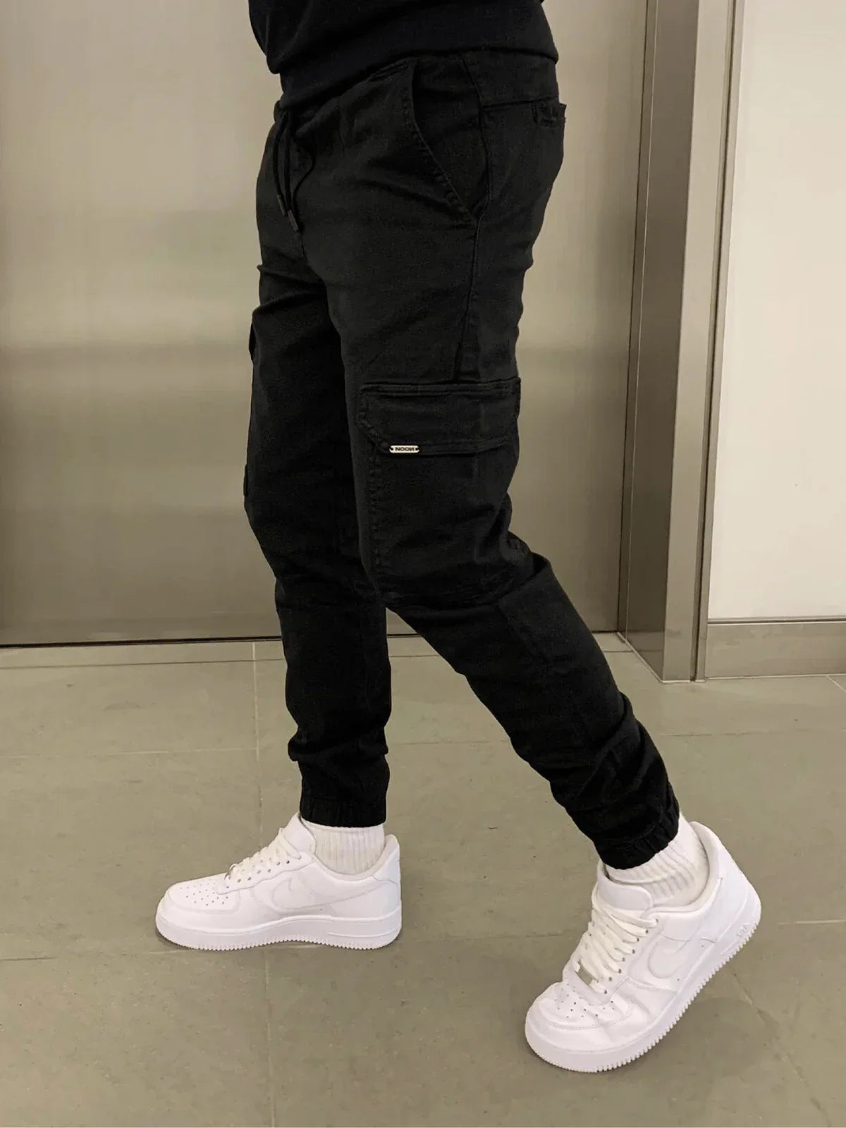 Stefan Pantalon Homme – Cargo Jogger Fit avec Taille Élastique & Poches Pratiques