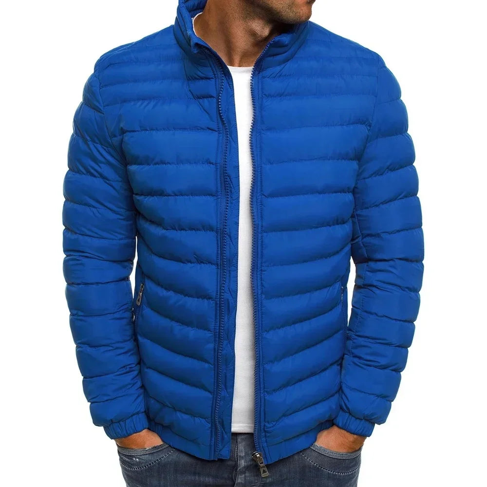 Men's Quilted Jacket design-blue