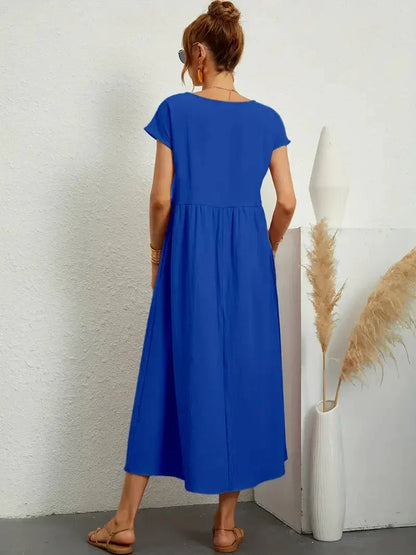 Melody Long Dress for Women – Lightweight Summer Dress in Cotton Blend with Elegant Cut & Timeless Style