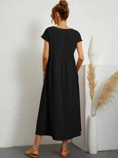 Melody Long Dress for Women – Lightweight Summer Dress in Cotton Blend with Elegant Cut & Timeless Style