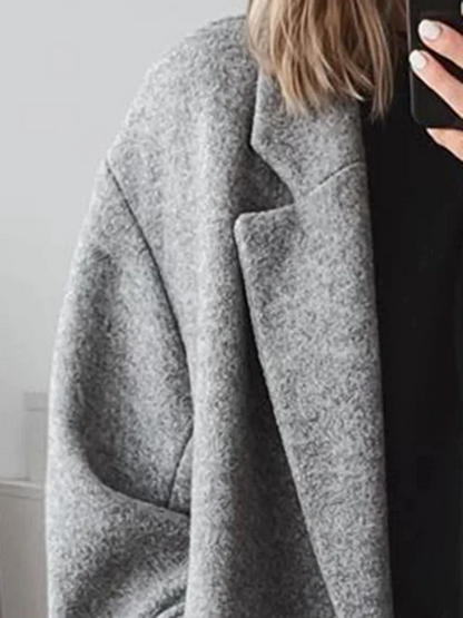 Celia outerwear featuring soft wool styling and an oversized shape