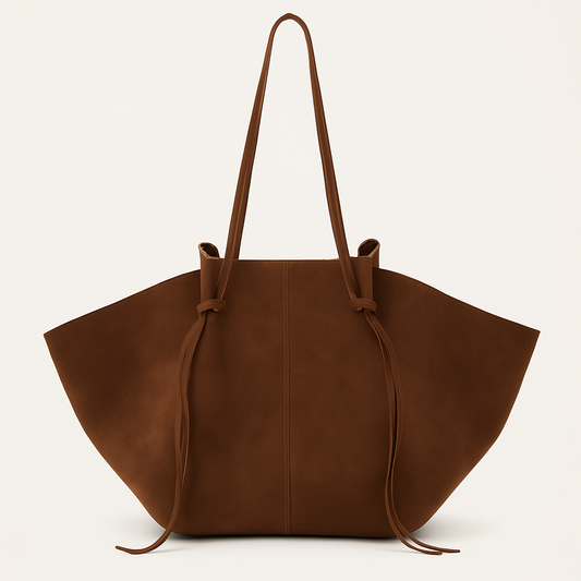 Lydia Women's Tote Bag – Large Size in Soft Suede, Elegant & Bohemian Chic Style