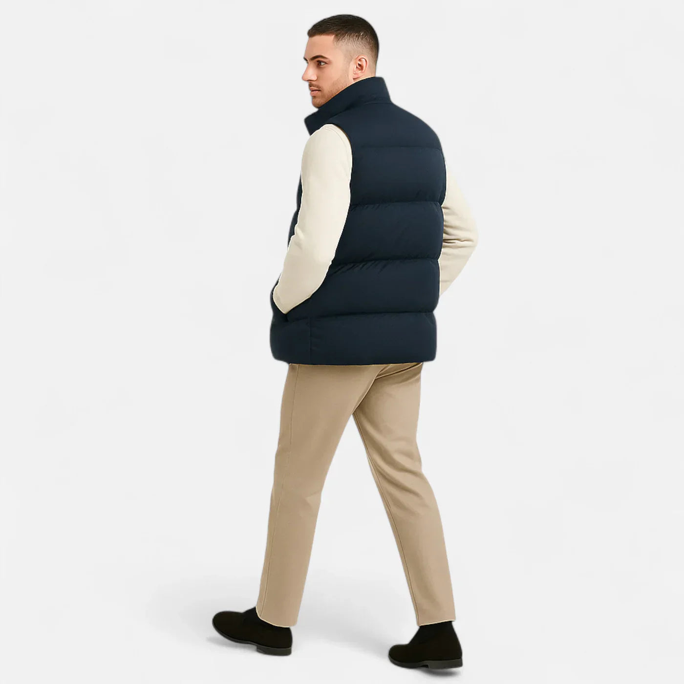 Victor Gilet Homme en Laine – Gilet d'Hiver en Laine d'Agneau avec Doublure Polaire Douce & Coupe Décontractée