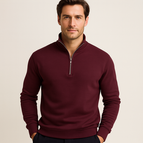 Lorence Men's Half-Zip Sweater – Soft Modern Knit with Elegant and Comfortable Fit