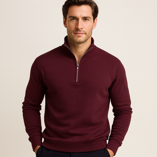 Lorence Men's Half-Zip Sweater – Soft Modern Knit with Elegant and Comfortable Fit