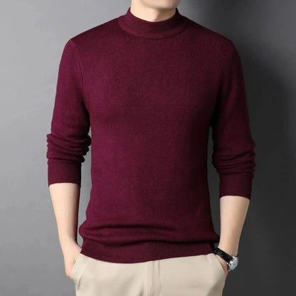 Keneth Pull Homme à Col Roulé – Élégant, Chaud & Confortable en Cachemire Laine Mélangée