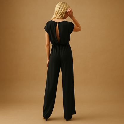 Helena Jumpsuit Femme – Élégante Combinaison avec Décolleté en V & Tissu Confortable