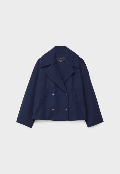 Olivia Femme Manteau – Chic Manteau Court Croisé à Boutons Élégants & Style Moderne