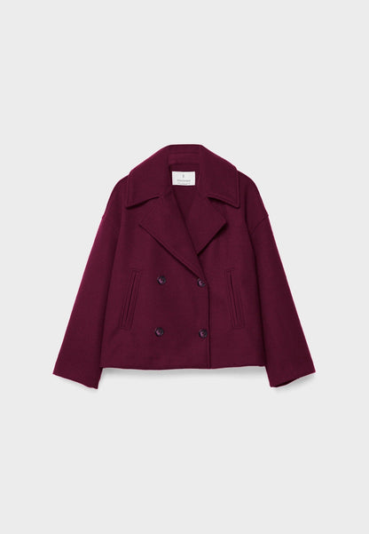 Olivia Femme Manteau – Chic Manteau Court Croisé à Boutons Élégants & Style Moderne