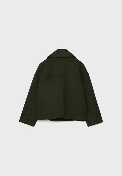 Olivia Femme Manteau – Chic Manteau Court Croisé à Boutons Élégants & Style Moderne