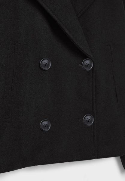 Olivia Femme Manteau – Chic Manteau Court Croisé à Boutons Élégants & Style Moderne