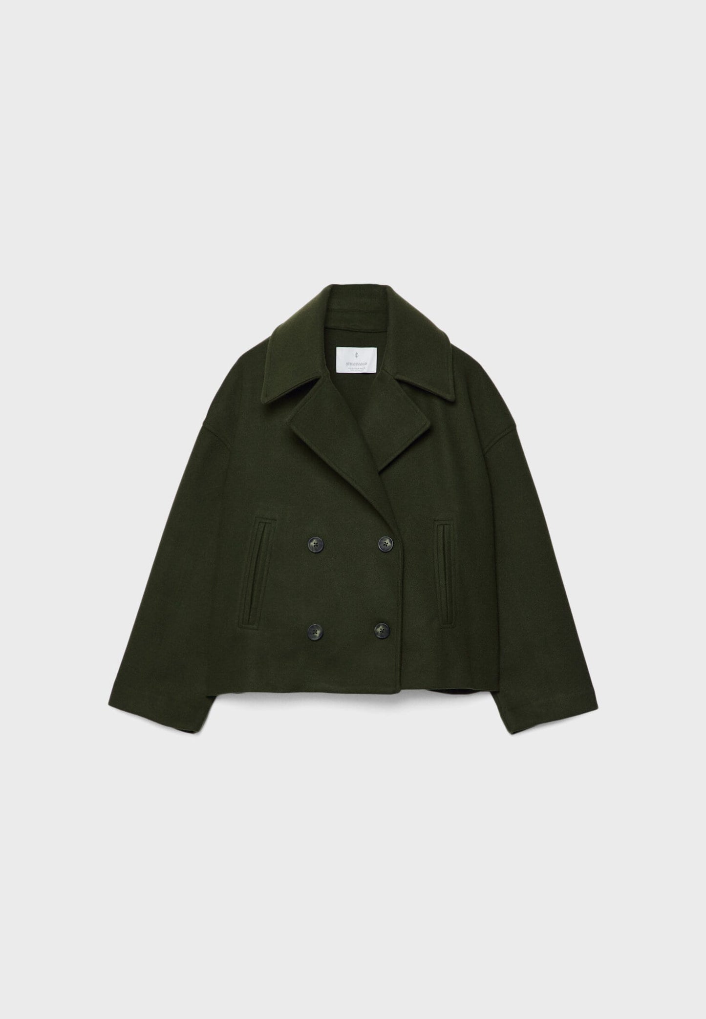 Olivia Femme Manteau – Chic Manteau Court Croisé à Boutons Élégants & Style Moderne
