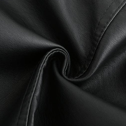 Janiyah Veste Femme en Cuir – Col Montant Chic, Fermetures Éclair & Style Moderne Élégant