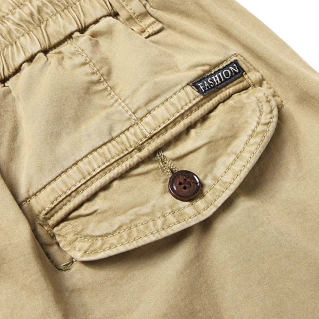 Troy Pantalon Cargo Homme – Confort Décontracté avec Poches Multiples & Taille Ajustable