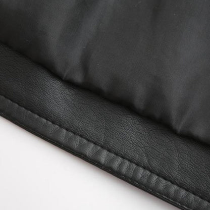 Janiyah Veste Femme en Cuir – Col Montant Chic, Fermetures Éclair & Style Moderne Élégant