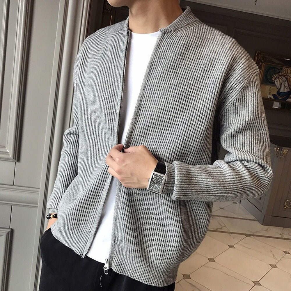 Carl Cardigan Homme – Gilet Doux & Chaud en Maille Premium, Style Classique Automne-Hiver