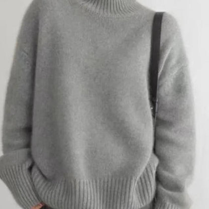 Sydney Pull Femme Col Roulé Oversize en Cachemire – Doux, Chaud & Élégant