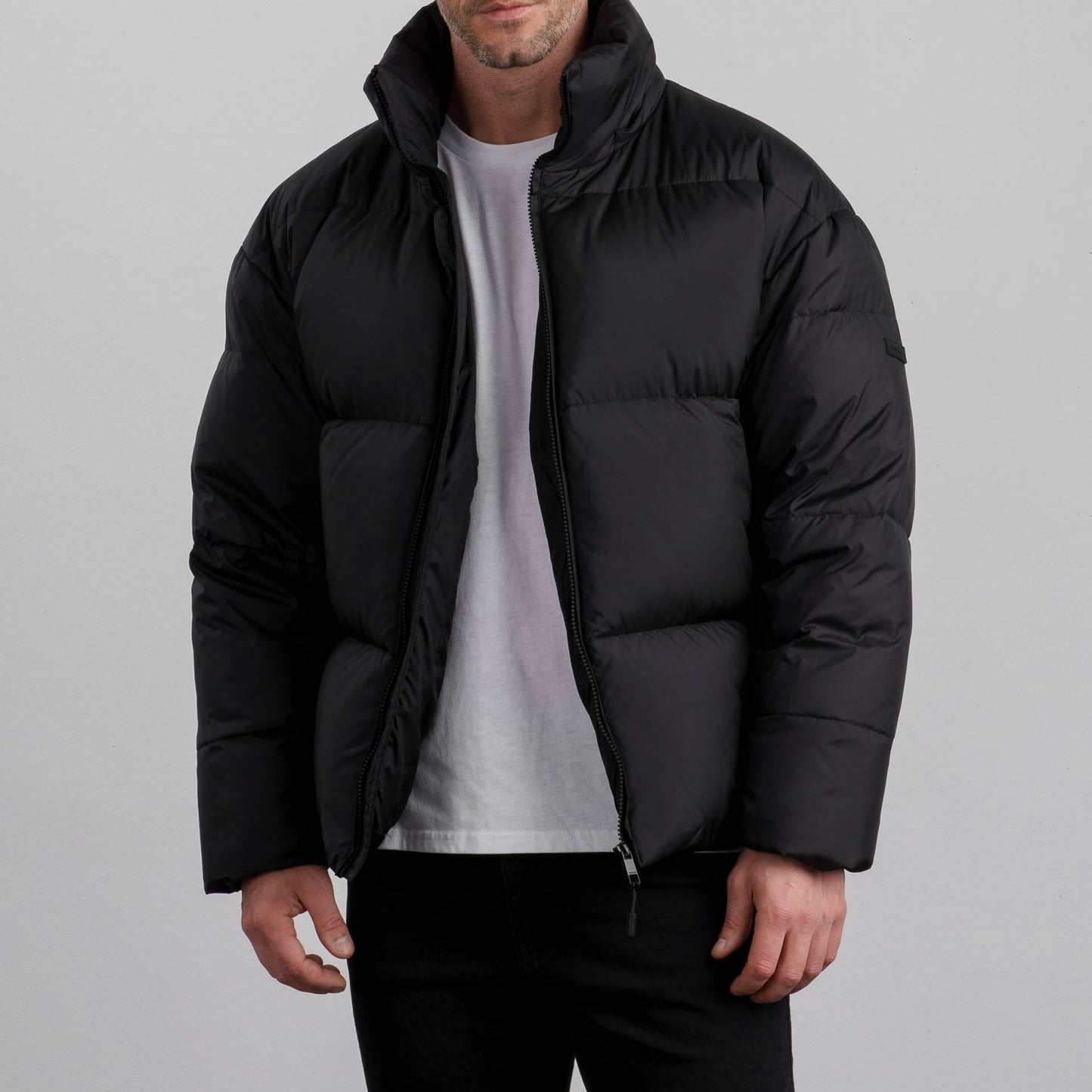 Zian Men's Quilted Jacket – Lightweight Model with Zipper Closure & Side Pockets
