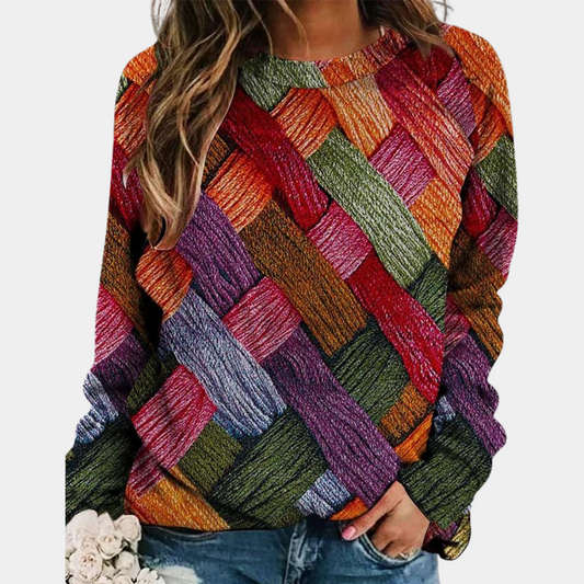 Karina Pull Femme – Pull en Maille Coloré, Style Décontracté & Confort Tendance