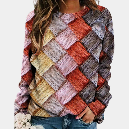 Karina Pull Femme – Pull en Maille Coloré, Style Décontracté & Confort Tendance