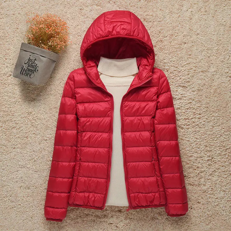 Daphne lightweight down jacket for women - red
