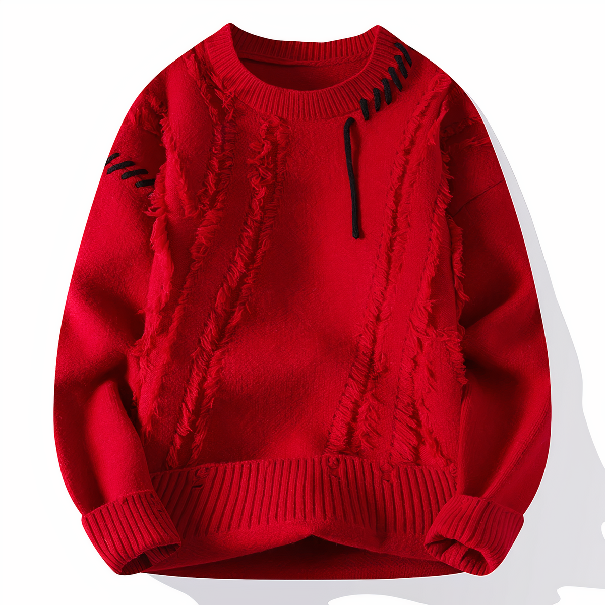 Dave casual winter sweater for men-red