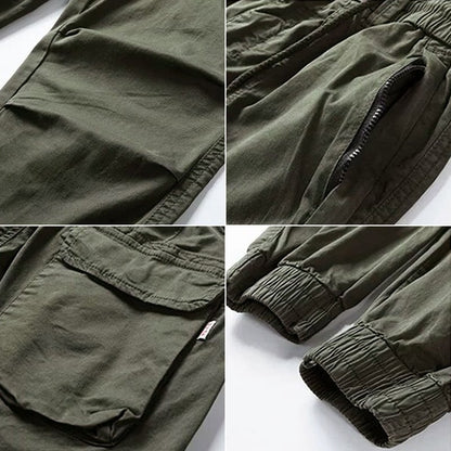 David stretch cargo trousers detail