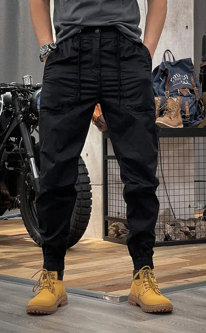 David spandex cargo pants-black
