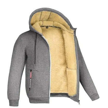Zipper Winter Jacket front-Gray