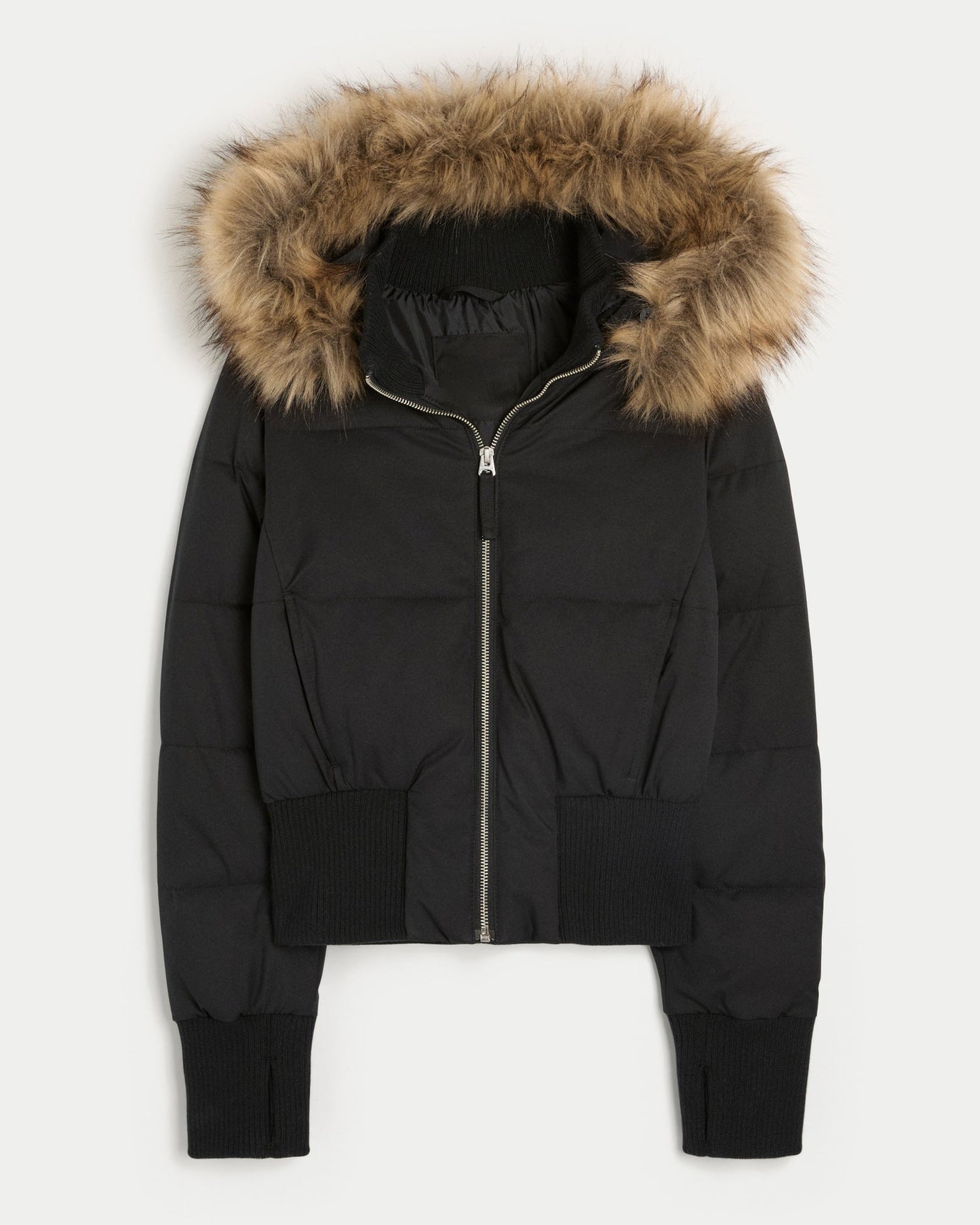 Helena Women's Winter Coat – Warm Jacket with Removable Hood and Elegant Fur Collar