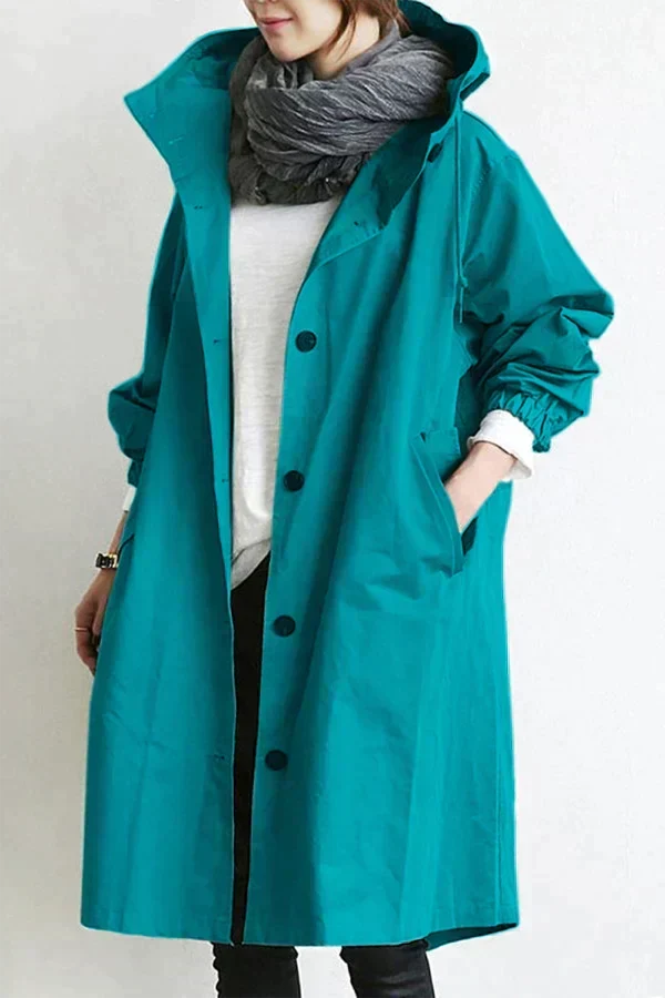 Urban rain jacket combining weather protection with breathable comfort - Turquoise