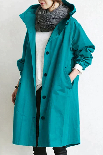 Urban rain jacket combining weather protection with breathable comfort - Turquoise