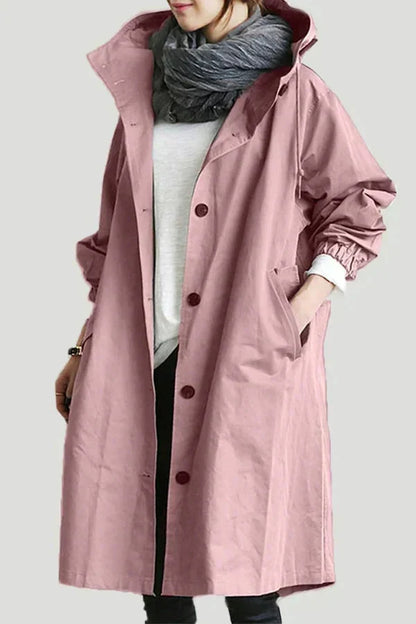 Urban rain jacket combining weather protection with breathable comfort - pink