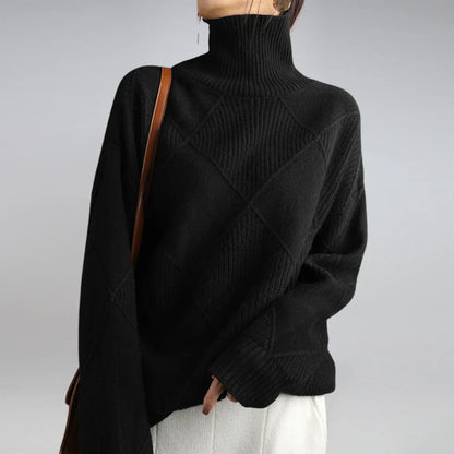 Lydia Women's Turtleneck Sweater – Luxurious Cashmere, Soft & Warm for Winter Months