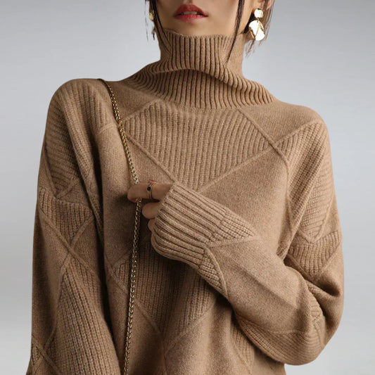 Lydia Women's Turtleneck Sweater – Luxurious Cashmere, Soft & Warm for Winter Months
