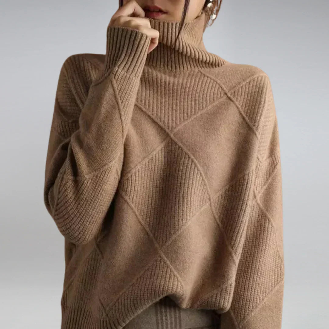 Lydia Women's Turtleneck Sweater – Luxurious Cashmere, Soft & Warm for Winter Months