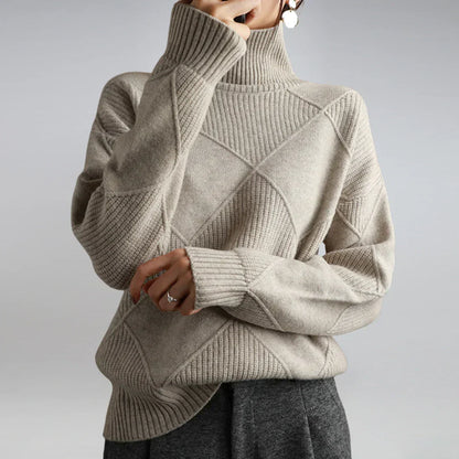 Lydia Women's Turtleneck Sweater – Luxurious Cashmere, Soft & Warm for Winter Months